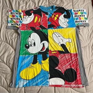 Vintage Radcliffe Lingerie 90s Mickey Mouse All Over Print T-Shirt Nightie